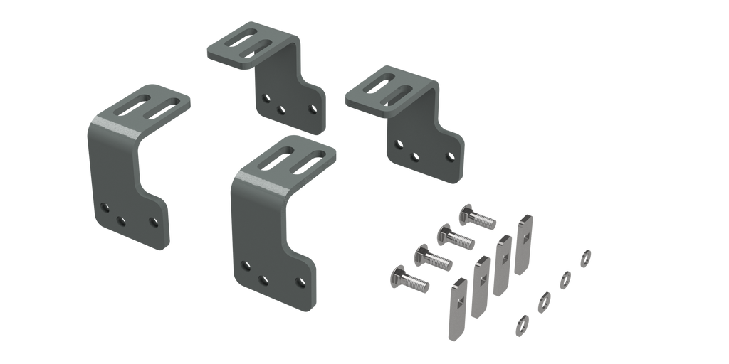 RVR3201 CUSTOM INSTALLATION KIT FOR UNIVERSAL MOUNTING RAILS FOR SOME FORD F150 TRUCKS