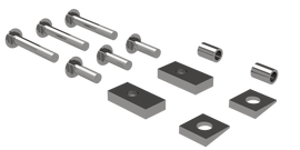 RVR3204 CUSTOM INSTALLATION KIT FOR UNIVERSAL MOUNTING RAILS FOR SOME TOYOTA TRUCKS