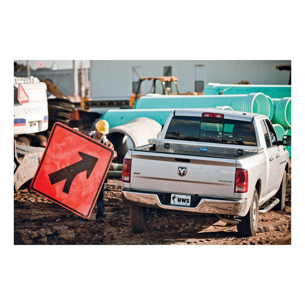 Bright Aluminum 72" Secure Lock Truck Tool Box Low Profile (LTL Shipping Only)