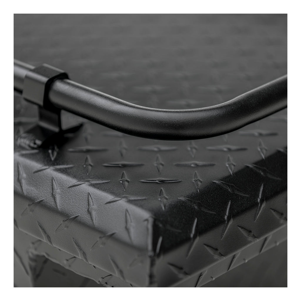 Matte Black Aluminum 69" Deep Angled Secure Lock Tool Box Low Profile Rail