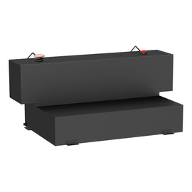 Matte Black Hammerhead-Style 100-Gallon L-Shape Steel Transfer Tank