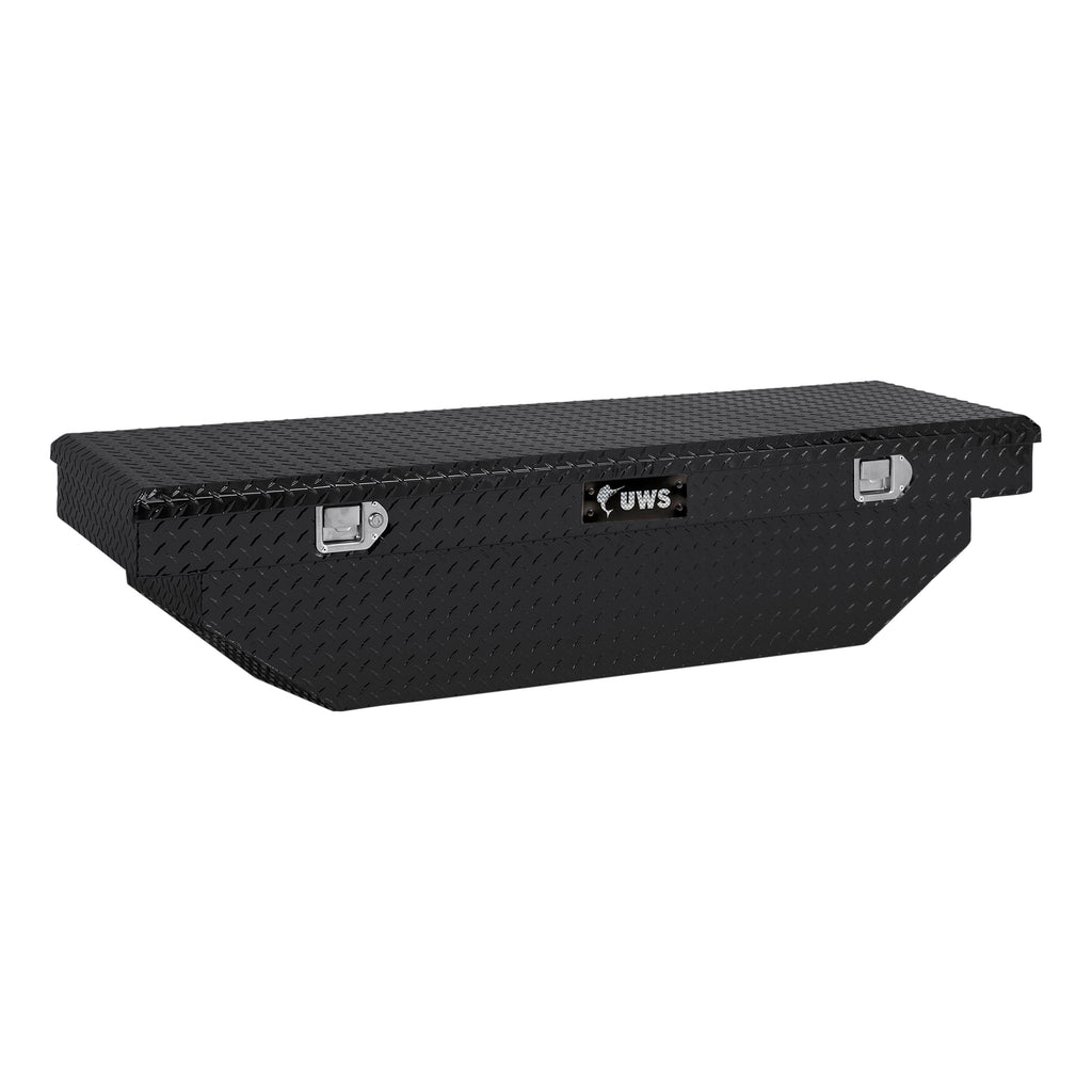 Gloss Black Aluminum 63" Angled Crossover Truck Tool Box (LTL Shipping Only)