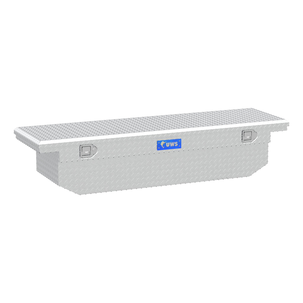 Bright Aluminum 69" Angled Truck Tool Box With Low Profile (LTL Shipping Only)