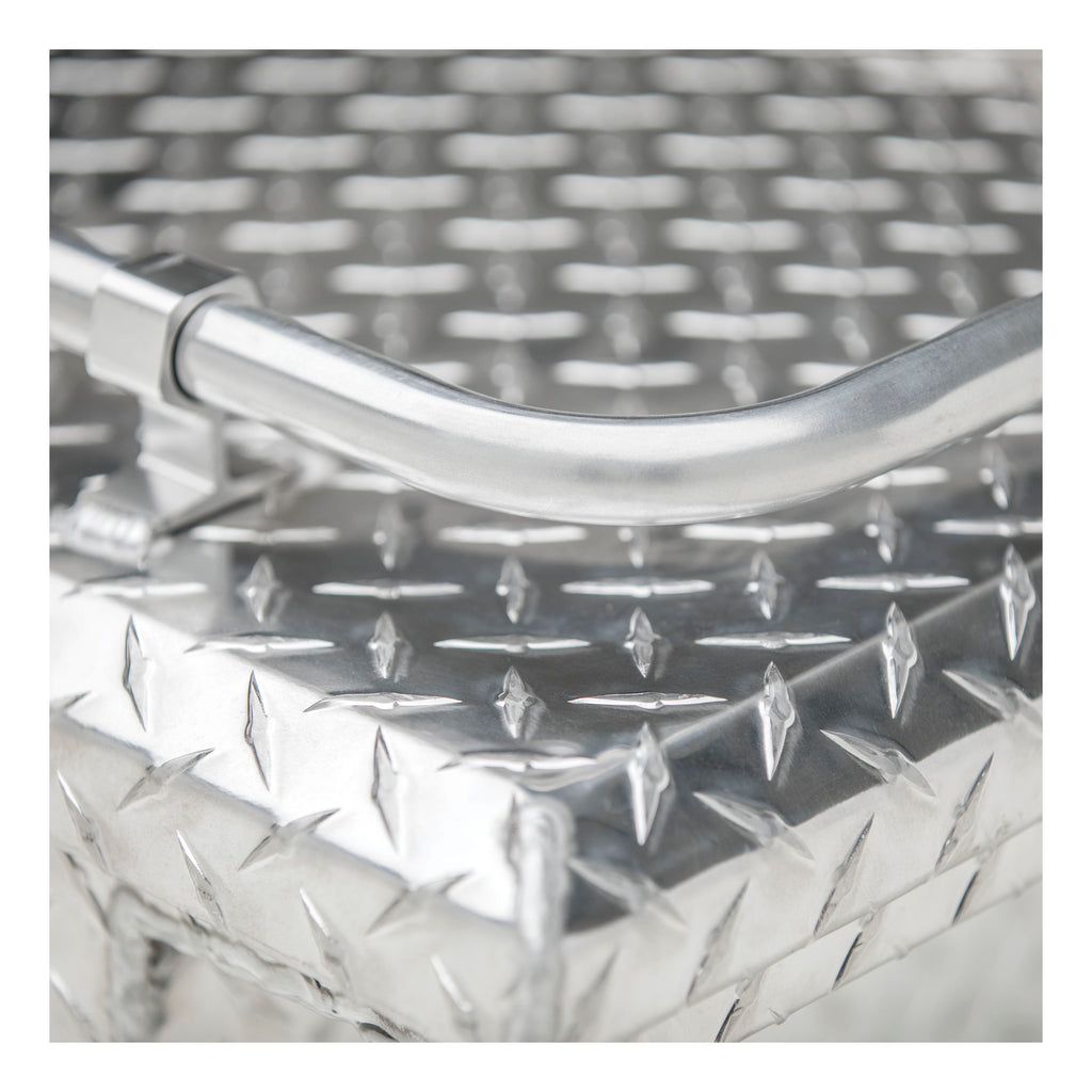 Bright Aluminum 69" Crossover Truck Tool Box With Low Profile & Rail