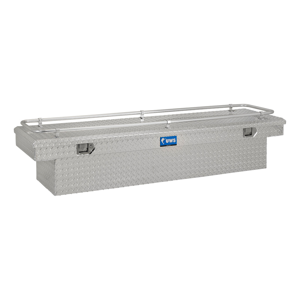 Bright Aluminum 72" Crossover Truck Tool Box With Rail