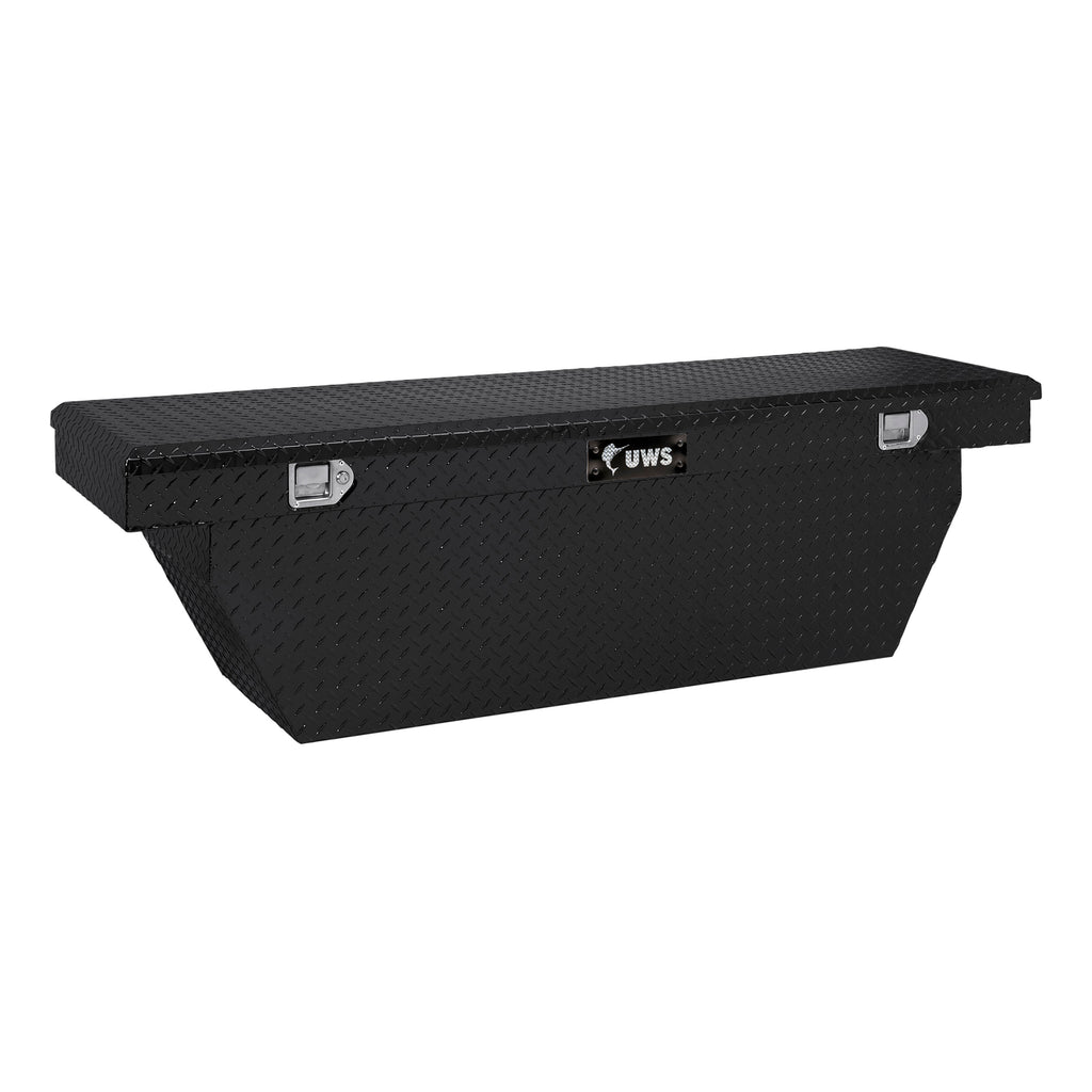 Gloss Black Aluminum 72" Deep Angled Crossover Truck Tool Box