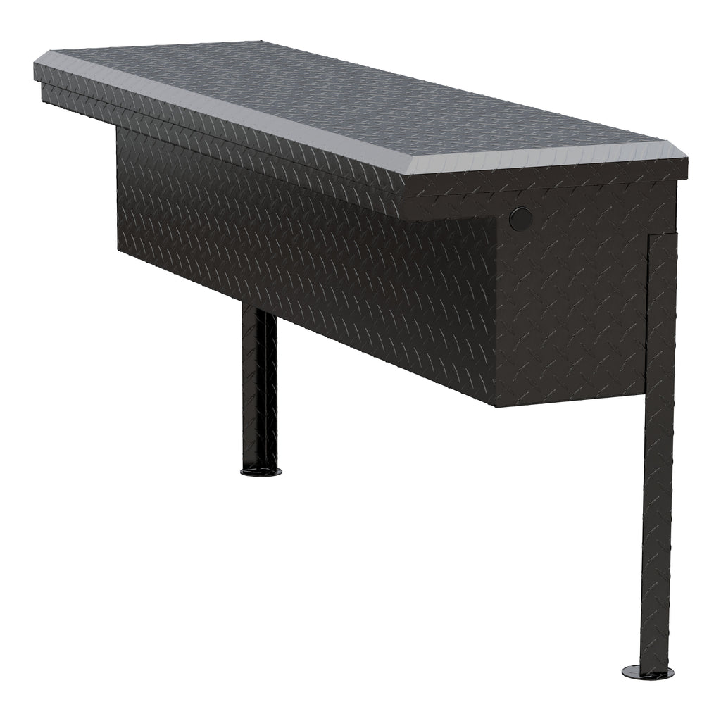 Gloss Black Aluminum 48" Truck Side Tool Box Low Profile (LTL Shipping Only)