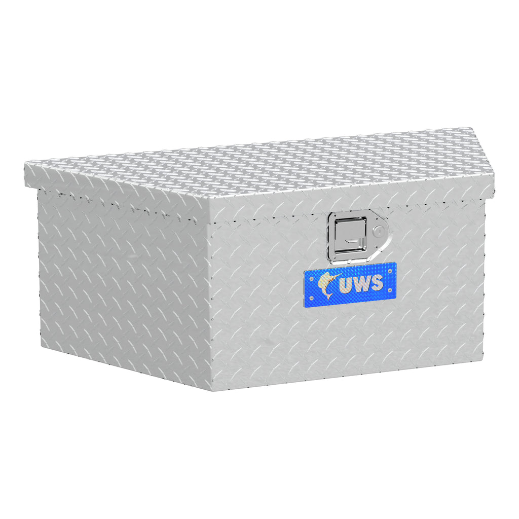 Bright Aluminum 34" Trailer Tongue Box With Low Profile (LTL Shipping Only)