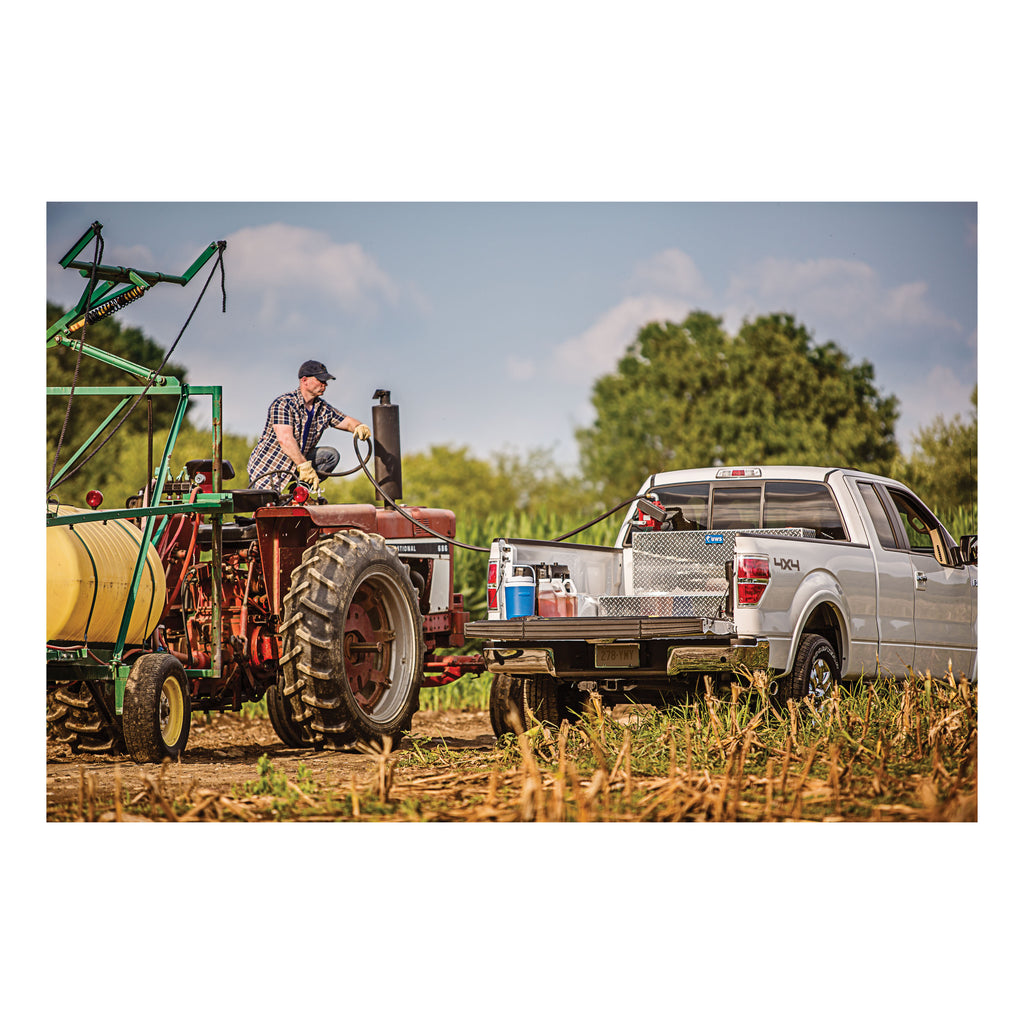 100-Gallon L-Shape Bright Aluminum Transfer Tank