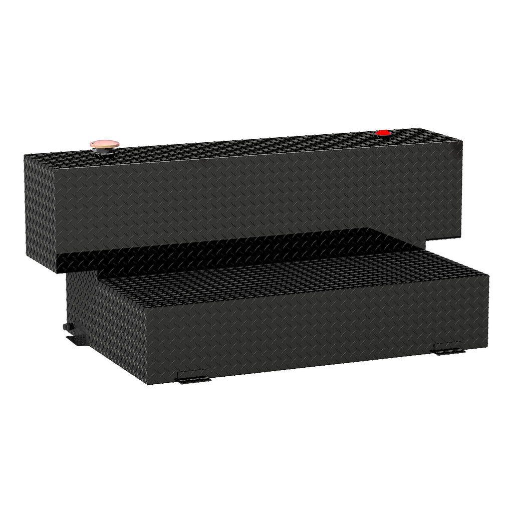 Gloss Black Hammerhead-Style 100-Gallon Aluminum L-Shape Transfer Tank