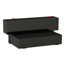 Load image into Gallery viewer, Gloss Black Hammerhead-Style 100-Gallon Aluminum L-Shape Transfer Tank