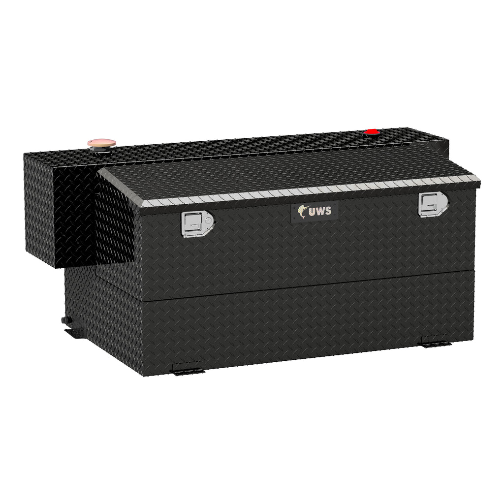 Gloss Black Hammerhead-Style 100-Gallon Aluminum Combo Transfer Tank