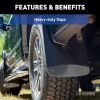 Universal Front or Rear 14" X 23" Textured Rubber Mud Guards with Stainless Plates #250014