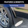 Universal Front or Rear 14" X 23" Textured Rubber Mud Guards with Stainless Plates #250014