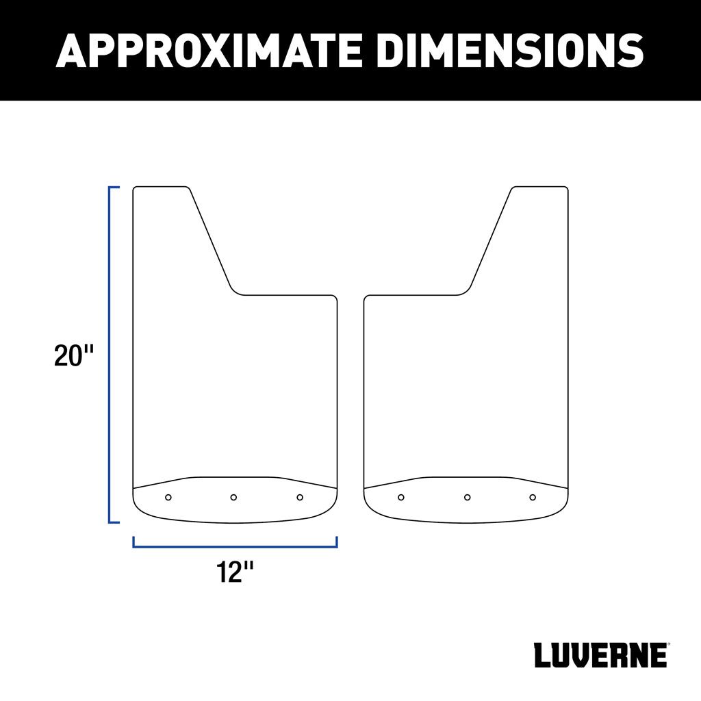 Front or Rear 12" X 20" Textured Rubber Mud Guard #250230