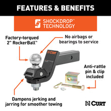 Load image into Gallery viewer, Rockerball Cushion Hitch With 2&quot; Ball (2&quot; Shank, 7,500 LBS., 3&quot; DROP) #45143