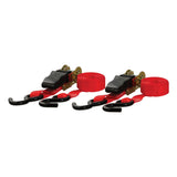 10' Red Cargo Straps with S-Hooks (500 lbs., 2-Pack) #83001