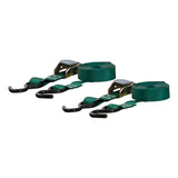 15' Dark Green Cargo Straps with S-Hooks (300 lbs., 2-Pack) #83015