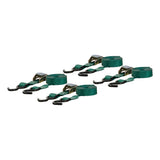16' Dark Green Cargo Straps with S-Hooks (300 lbs., 4-Pack) #83016
