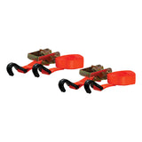 16' Orange Cargo Straps with J-Hooks (1,100 lbs., 2-Pack) #83026