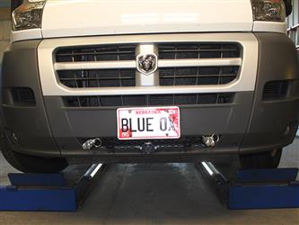 Vehicle Baseplate With Removable Tabs And Safety Cable Hooks #BX2413