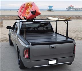Tonneau Fold-Up Bed Cover 6'4" w/o RamBox with Ladder Rack #26203BT