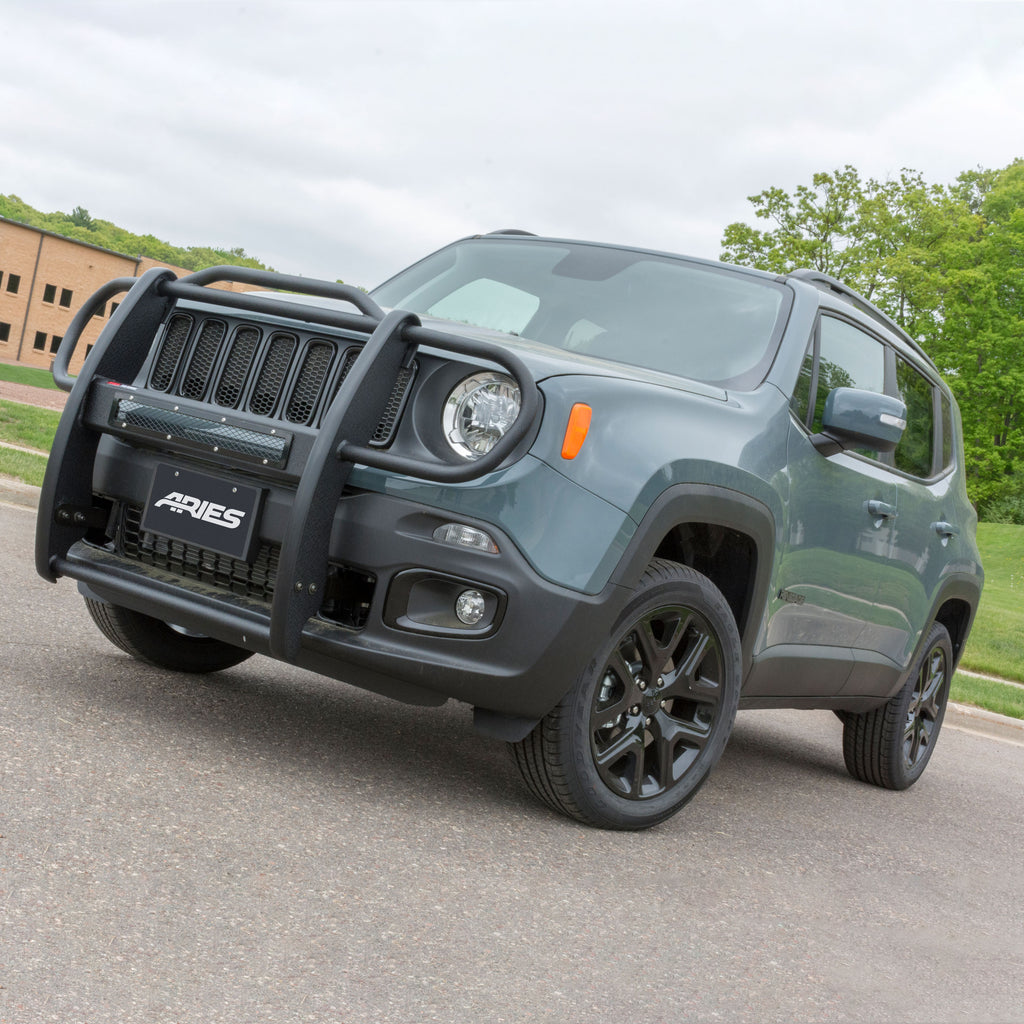 Evan-Fischer Front Bumper Face Bar Grille – Jeep Renegade 2015-2023, Textured Black, 5XB46LXHAA
