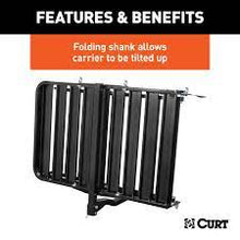 Load image into Gallery viewer, 50&quot; X 30&quot; BLACK ALUMINUM HITCH CARGO CARRIER WITH RAMP (FOLDING 2&quot; SHANK) #18112