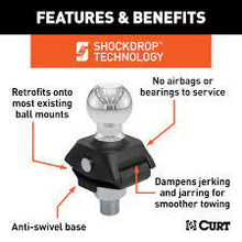 Load image into Gallery viewer, Rockerball 2-5/16&quot; Cushion Hitch Trailer Ball (1&quot; Shank, 7,500 LBS., Packaged) #40248
