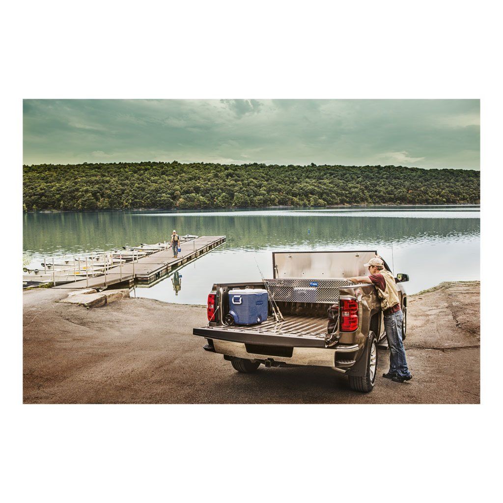 Bright Aluminum 72" Crossover Truck Tool Box with Low Profile (Heavy Packaging) #EC10581